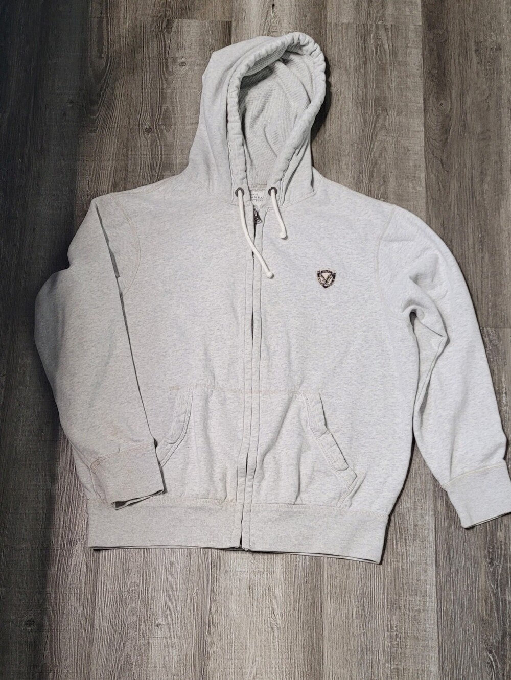 American Eagle Athletic Fit Full-Zip Hoodie Grey XL Y2K Fall 2012